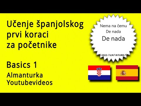 Naučite španjolski prvi koraciza početnike👉(španjolski basics  start)
