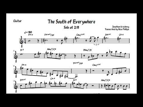 The South of Everywhere - Jonathan Kreisberg Solo Transcription