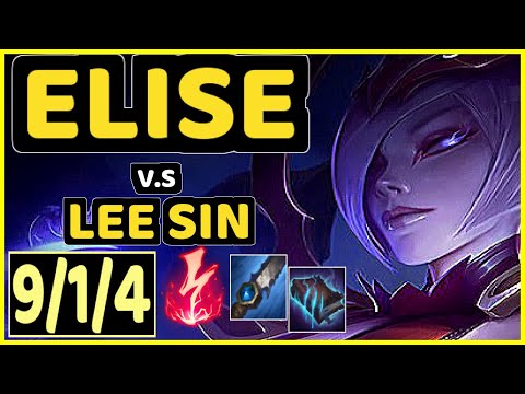 REGANK (ELISE) vs LEE SIN - 9/1/4 KDA JUNGLE GAMEPLAY - KR Ranked GRANDMASTER
