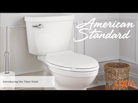Titan 1.6 GPF/6.0 LPF Left Trip Lever Chair Height Round-Front Aquaguard Toilet with Seat // WHITE // YouTube Video