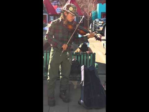 Street Fiddler in Manitou Springs,  Colorado