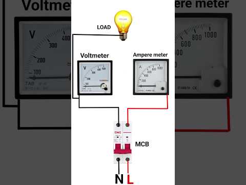 Connection in ampere meter and Voltmeter #viral #electric #shorts #trending