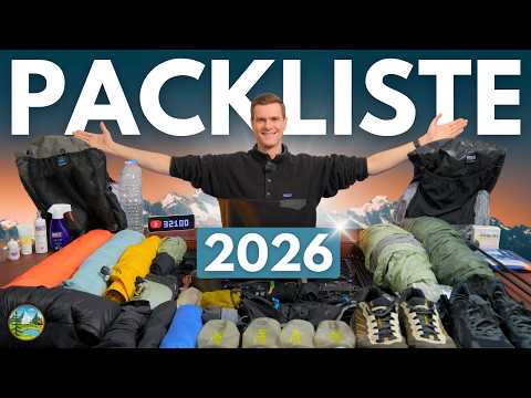 Neue Ultraleicht Packliste 2026: Komplette Ausrüstung (2937g)