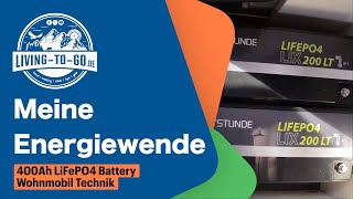 WATTSTUNDE Lithium 2 x 200Ah LiFePO4 Battery LIX200 LT parallel geschaltet