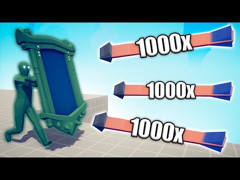 ZOMBIE MIRROR SHIELD vs 1000x OVERPOWERED - TABS | Totally Accurate Battle Simulator 2023
