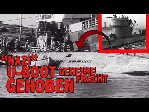 German war submarine lifted with secret cargo