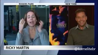 Ana Belaval freaking out during the interview with Ricky Martin