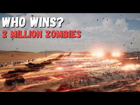 100 Phalanx CIWS, 100 Laser Tanks VS. 2 Million Zombies | Ultimate Epic Battle Simulator 2 | UEBS 2