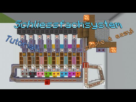 Minecraft Schließfachsystem Tutorial | Nur mit Redstone, Vanilla