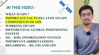 GPS - GLOBAL POSITIONING SYSTEM - FOR ICAR / AGRICULTURAL EXAMS #icarjrf #soil science #GPS #GIS #RS
