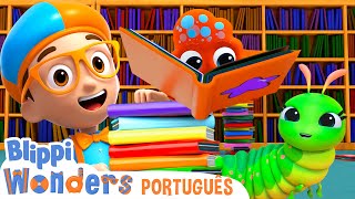 Blippi Procura Livros na Biblioteca! 📚 Blippi em Português 🟠 Vídeos Educativos para Crianças