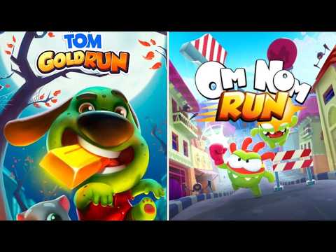 Talking Tom Gold Run vs Om Nom Run - Catch the Raccoon (Android iOS) Part 4 Walkthrough Gameplay