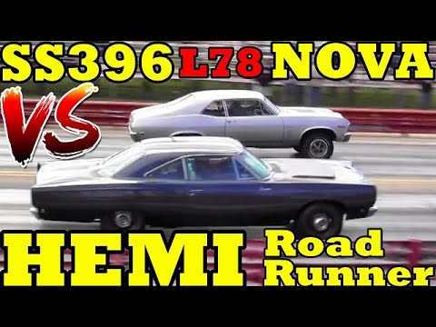 UNFAIR ??? 1968 Hemi Road Runner vs 69 SS396/375 L78 Nova - MuscleCar 1/4 Mile Drag Race-RoadTestTV®