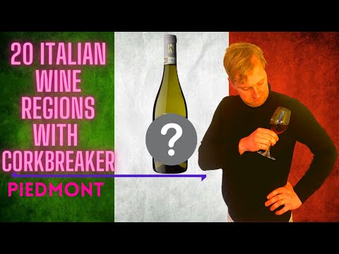 20 Italian Wine Regions with Corkbreaker - Piedmont