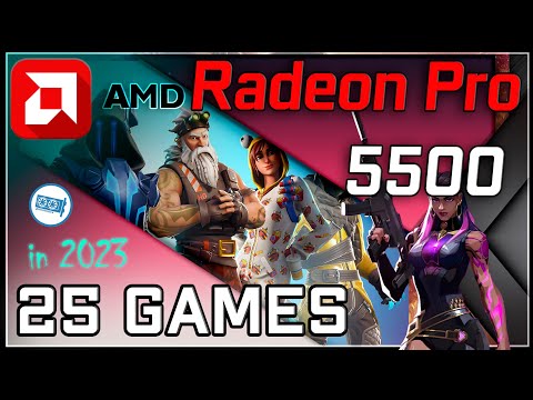 AMD RADEON PRO 5500 in 30 GAMES  | 2023