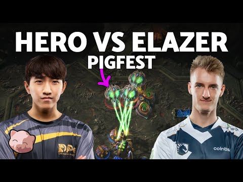 herO's Crazy Mass Oracle Zealot Build vs Elazer | PiGFest Group C Losers (Bo3 PvZ) - StarCraft 2