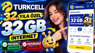 TURKCELL 32 GB BEDAVA İNTERNET! 🔥 1 AYLIK TURKCELL ÜCRETSİZ İNTERNET 2026