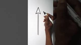 how to draw an arrow #ytshorts #art #lineart #drawing #easydrawing #shorts #teer #artist #bw #arrow