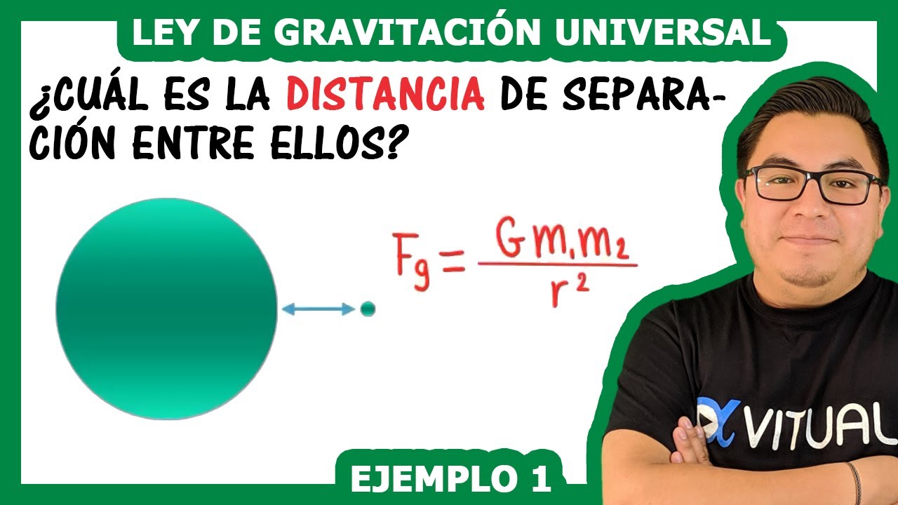 Ley de gravitación universal ejemplo 1 | Física - Vitual Universitario