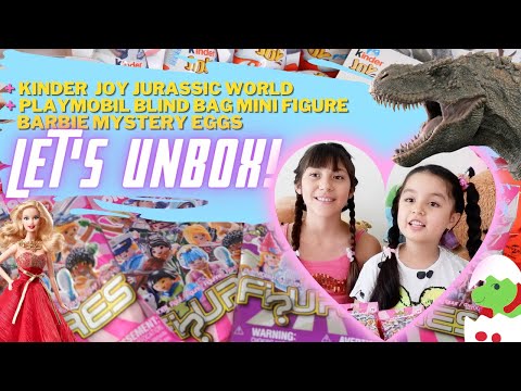 WHAT'S INSIDE? PLAYMOBIL BLIND BAGS, BARBIE EGGS & JURASSIC WORLD KINDER JOY EGGS ! #GREECE #2021
