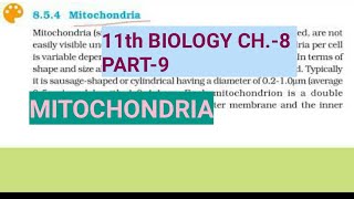 Class 11 biology, Ch.8,Part-9||Mitochondria||Study with Farru