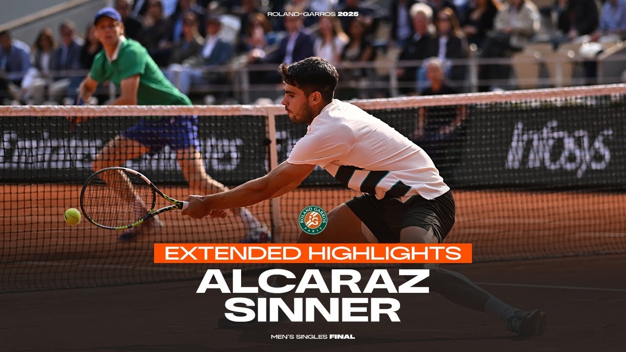 The greatest Roland-Garros men's final? Alcaraz vs Sinner extended highlights | 2025