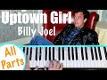 UPTOWN GIRL Billy Joel Piano Tutorial Chords Accompaniment