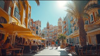 Alicante, İspanya Yürüyüş Turu | Güneşli sahil kafeleri ve şehir atmosferi | ASM