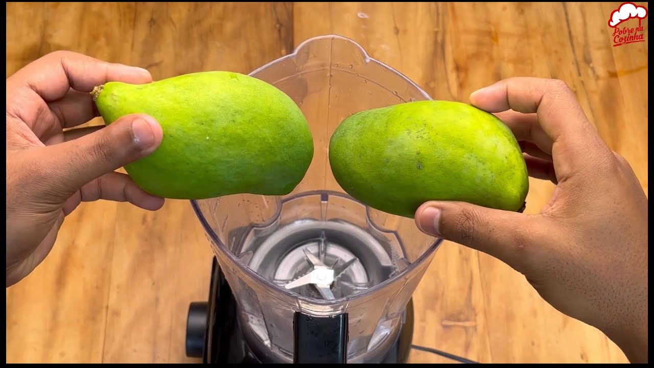 Bata manga verde no liquidificador, vai ser sucesso nessa época