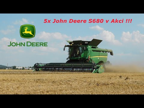 5x John Deere S680i v akci !!! VELKÉ ŽNĚ PŠENICE / BIG HARVEST 2021 | ZD Senice na Hané