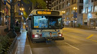 CTA Bus Ride N66 Chicago From Washington/State To Austin Terminal CTA New Flyer D40LF #1449 2007