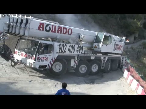 Heavy Equipments: Mobile Cranes & Excavators. Extreme Dangerous Idiots Dump Truck Operator Skill