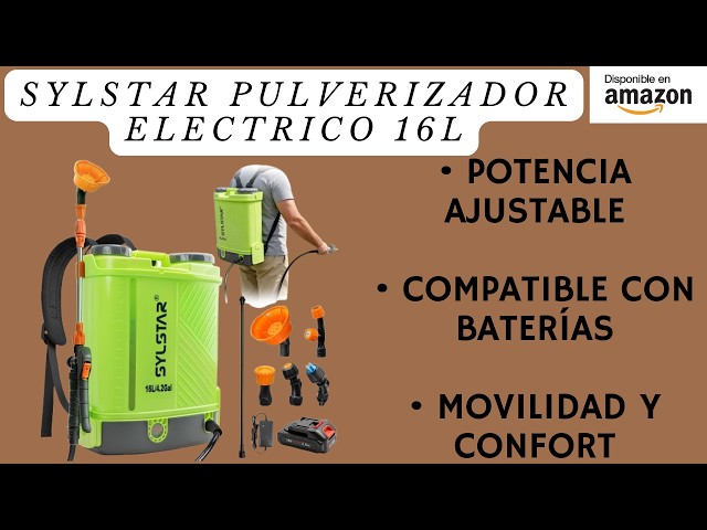 Vídeo relacionado con SYLSTAR Pulverizador Electrico 16L, 7Bar Potente Sulfatadora Bateria Compatible con Makita 18V, 5 Boquillas Pulverizador Bateria con Fuerza de Pulverización Ajustable (con Cargador)
