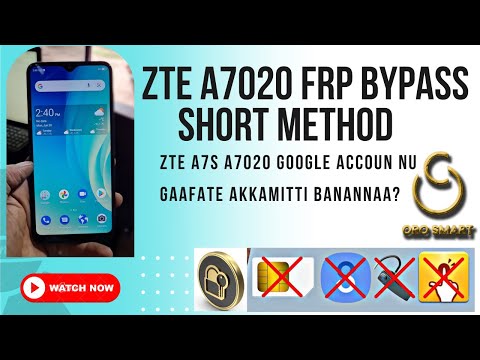ZTE A7020 FRP BYPASS new Method | ZTE A7S GOOGLE ACCOUNT UNLOCK