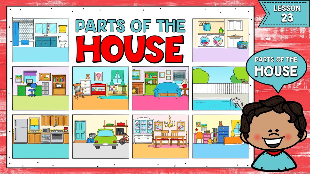 LECCIÓN 23: PARTES DE LA CASA EN INGLÉS Y ESPAÑOL | PARTS OF THE HOUSE