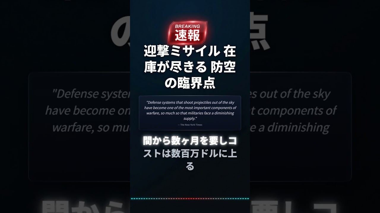 迎撃ミサイル 在庫が尽きる 防空の臨界点