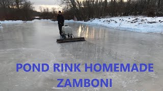 Repairing and Resurfacing Pond Ice Skating Rink