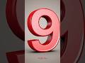 9 To 0 Countdown Bold Red Numbers With Voice Countdown Timer 10seconds Shorts