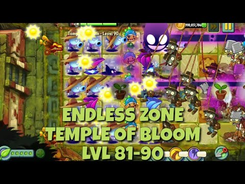 Plants vs Zombies 2 - Lost City | Endless Zone All Max Level Plants Test Level 81 - 90