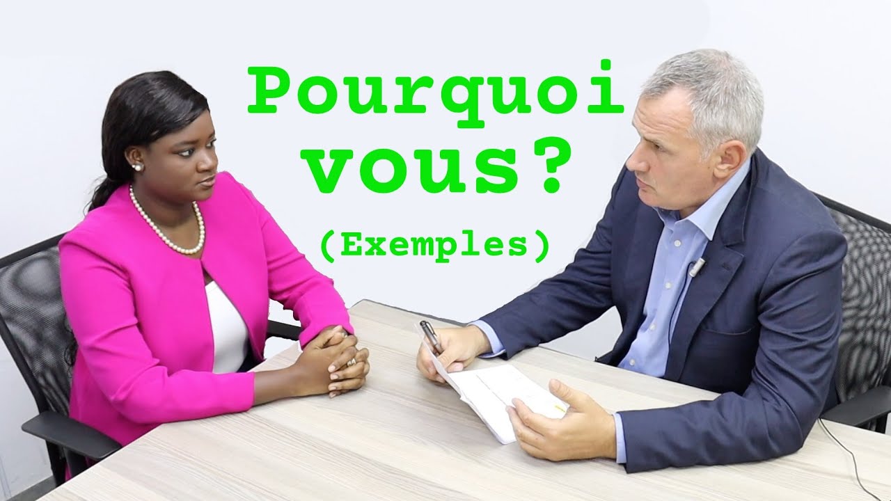 Why you and not someone else? Examples of answers (job interview, examination)