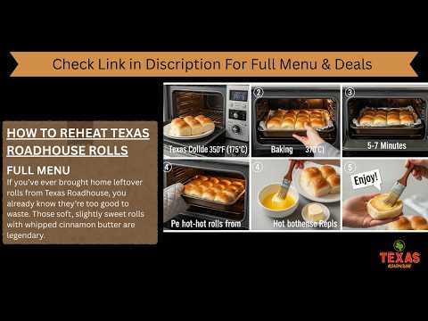 How to Reheat Texas Roadhouse Rolls the Right Way | Soft & Fresh Again (2026 Guide)