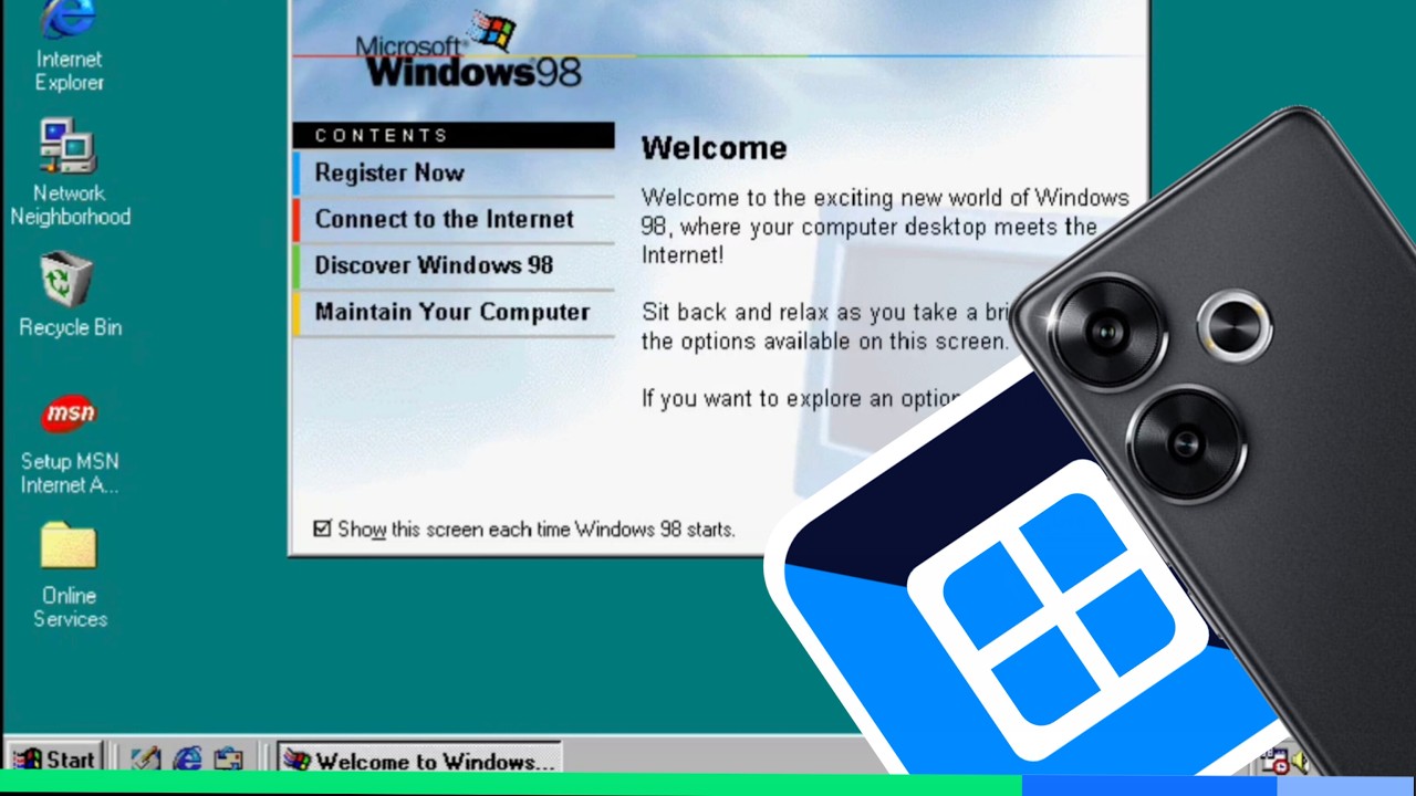 Emulate Windows 98 SE on Android phones with Vectras VM