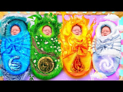 We've adopted the four elements! Daughter of Fire, Daughter of Water, Daughter of Air, and Daught...