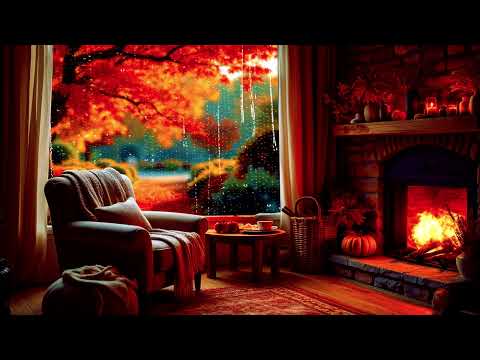 🍂Przytulna Muzyka Instrumentalna Na Jesienne Dni I Nie Tylko| Relaksujący Jazz Na Jesień Z Kominkiem