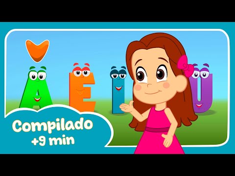 AEIOU - Música das Vogais do Animaguel | Compilado + de 9 min de Músicas Infantis (Vídeo educativo)