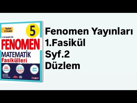 5.SINIF FENOMEN 1.FASİKÜL S.2 DÜZLEM