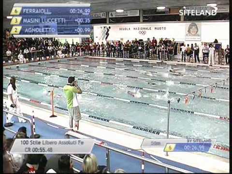 Finale dei 100 Stile Libero  Assoluti Femmine - 15 Memorial Chiara Giavi