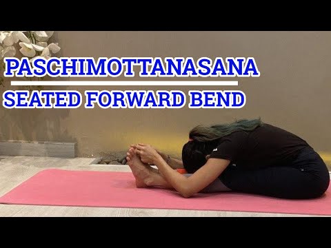 How to do Paschimottanasana (seated forward bend pose) | Yoga tutorials for beginners | Yoga asanas