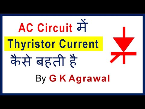 Thyristor SCR current waveform in AC circuit, in Hindi Video