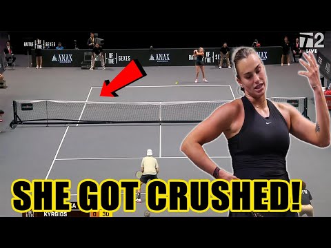Battle of the Sexes Tennis Match was a JOKE! Nick Kyrgios DEMOLISHES female opponent!